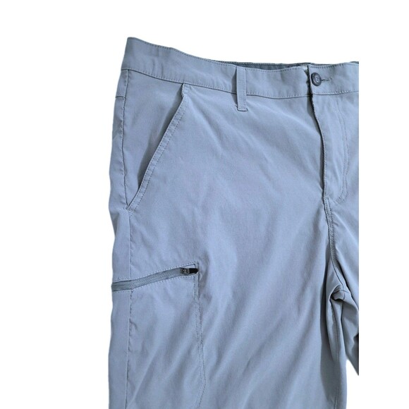 Weatherproof Vintage Men's 40 Cargo Zip Pocket Nylon Stretch Gray Shorts Trail - Picture 2 of 9